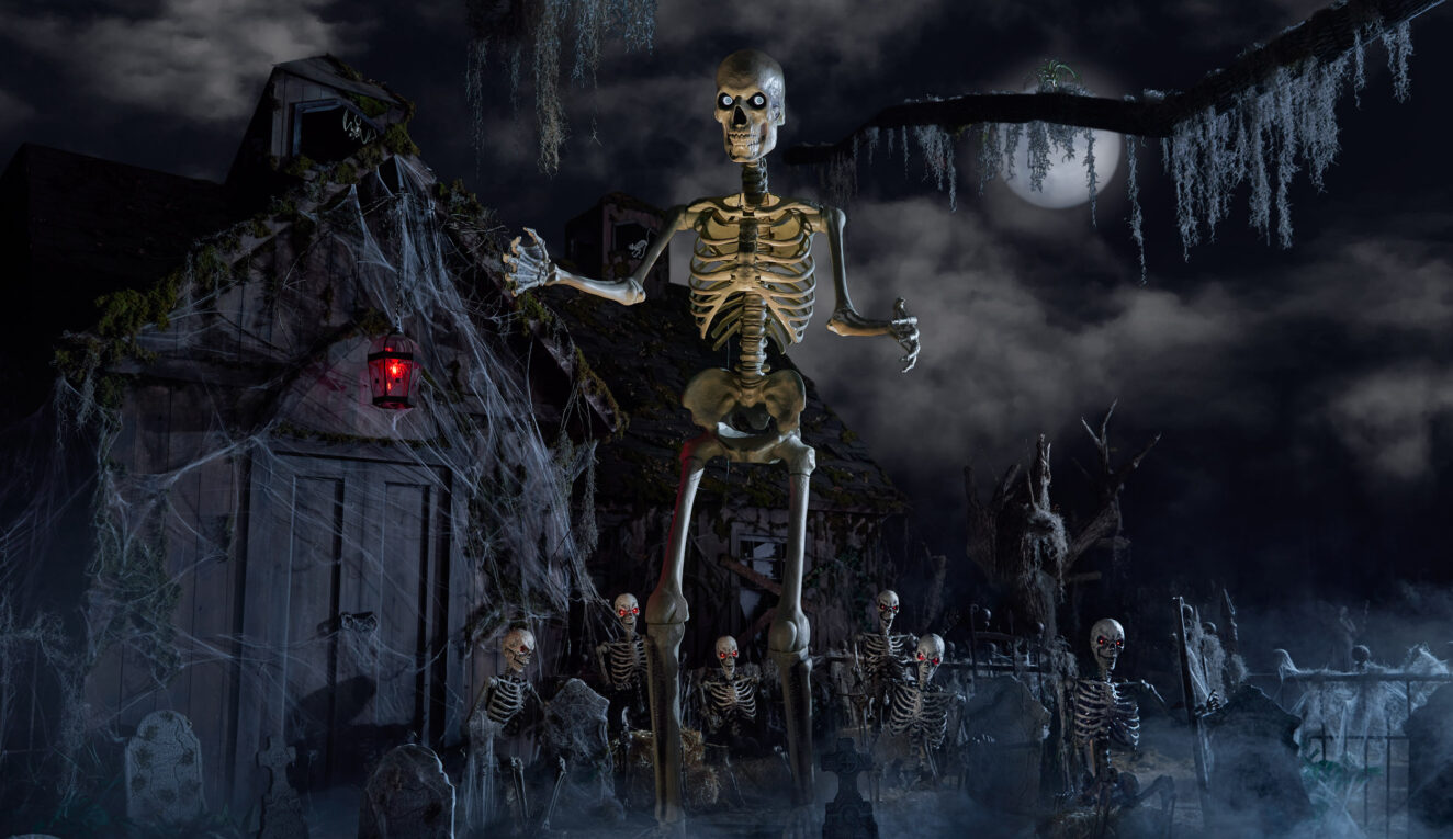 Home Depot’s 12-Foot Skeleton Returns with a New Friend, Plus New Life-Size Prop from Spirit Halloween
